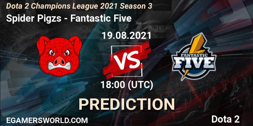 Spider Pigzs - Fantastic Five: прогноз. 19.08.2021 at 15:04, Dota 2, Dota 2 Champions League 2021 Season 3