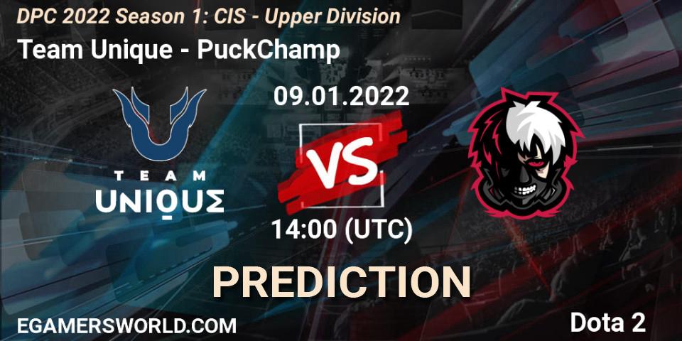 Team Unique - PuckChamp: прогноз. 09.01.2022 at 14:00, Dota 2, DPC 2022 Season 1: CIS - Upper Division