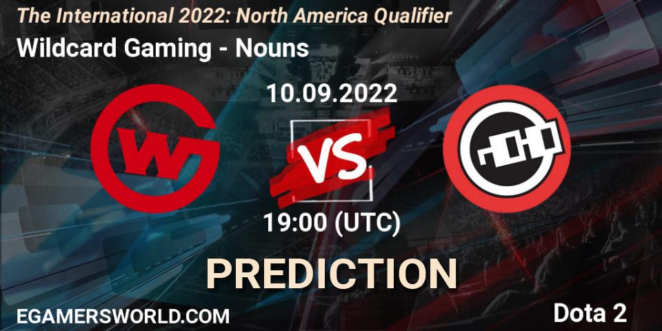 Wildcard Gaming - Nouns: прогноз. 10.09.2022 at 18:20, Dota 2, The International 2022: North America Qualifier