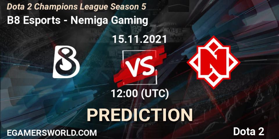 B8 Esports - Nemiga Gaming: прогноз. 15.11.2021 at 12:12, Dota 2, Dota 2 Champions League 2021 Season 5