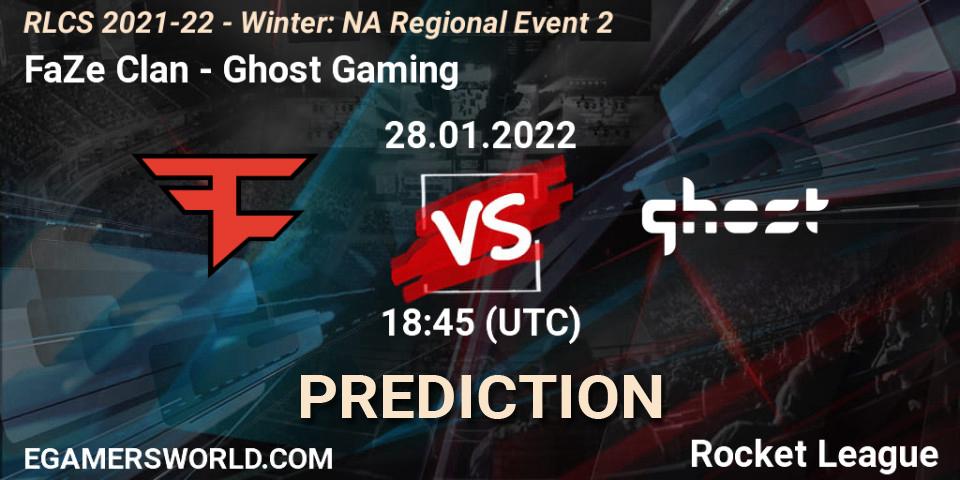 FaZe Clan - Ghost Gaming: прогноз. 28.01.2022 at 18:45, Rocket League, RLCS 2021-22 - Winter: NA Regional Event 2