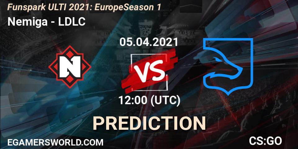 Nemiga - LDLC: прогноз. 05.04.2021 at 12:00, Counter-Strike (CS2), Funspark ULTI 2021: Europe Season 1