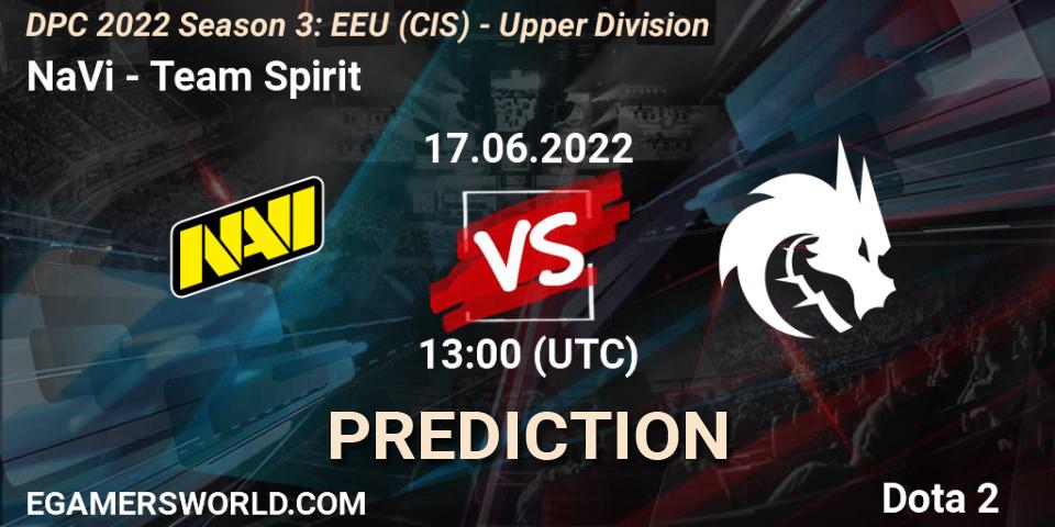 NaVi - Team Spirit: прогноз. 17.06.22, Dota 2, DPC EEU (CIS) 2021/2022 Tour 3: Division I