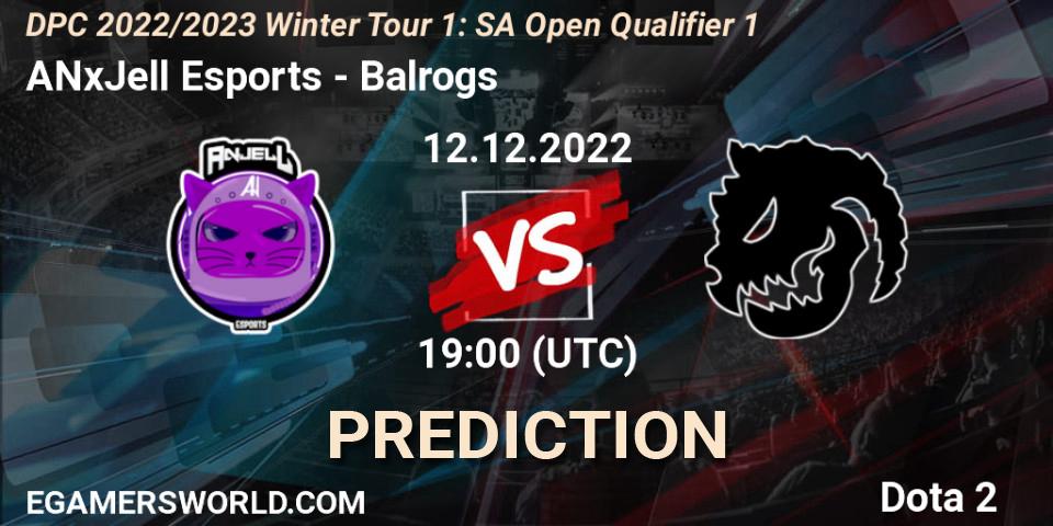 ANxJell Esports - Balrogs: прогноз. 12.12.2022 at 19:12, Dota 2, DPC 2022/2023 Winter Tour 1: SA Open Qualifier 1