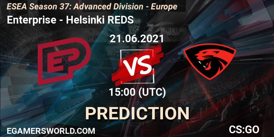 Enterprise - Helsinki REDS: прогноз. 21.06.2021 at 15:00, Counter-Strike (CS2), ESEA Season 37: Advanced Division - Europe