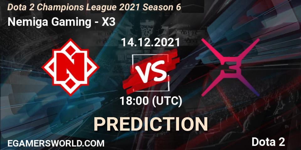 Nemiga Gaming - X3: прогноз. 14.12.2021 at 18:10, Dota 2, Dota 2 Champions League 2021 Season 6