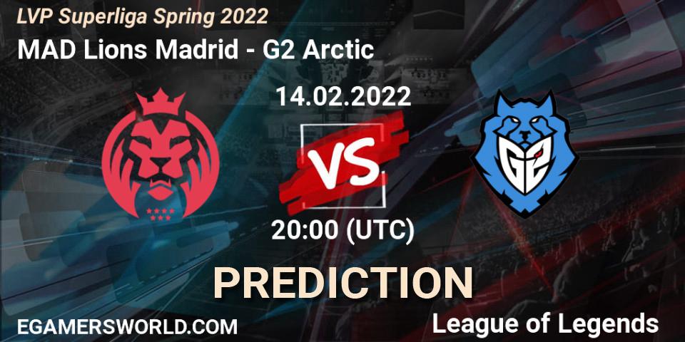 MAD Lions Madrid - G2 Arctic: прогноз. 14.02.2022 at 19:00, LoL, LVP Superliga Spring 2022