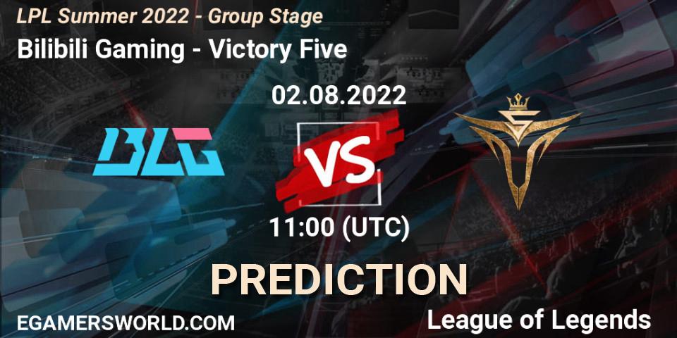 Bilibili Gaming - Victory Five: прогноз. 02.08.22, LoL, LPL Summer 2022 - Group Stage