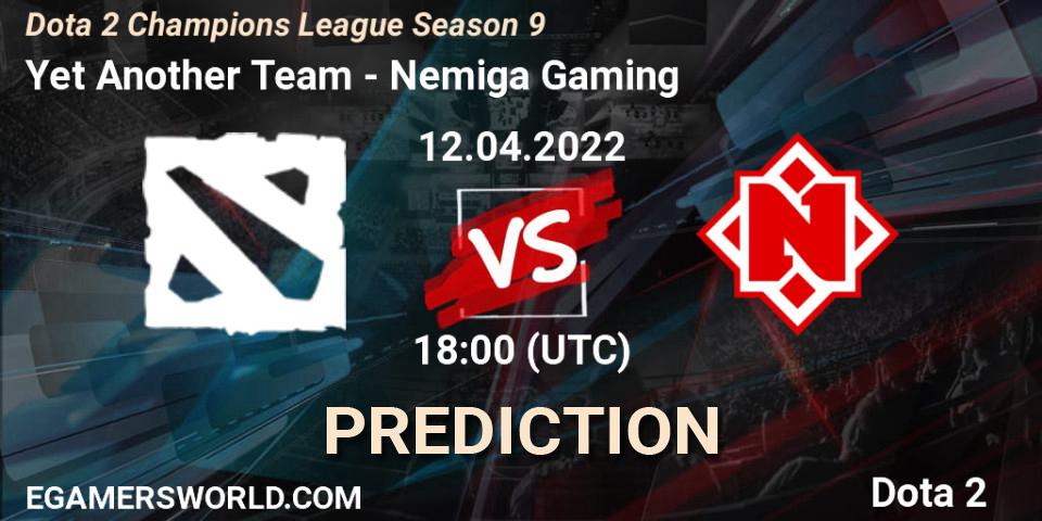 Yet Another Team - Nemiga Gaming: прогноз. 12.04.2022 at 18:25, Dota 2, Dota 2 Champions League Season 9