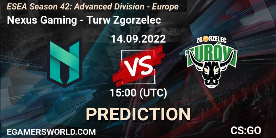 Nexus Gaming - Turów Zgorzelec: прогноз. 14.09.22, CS2 (CS:GO), ESEA Season 42: Advanced Division - Europe