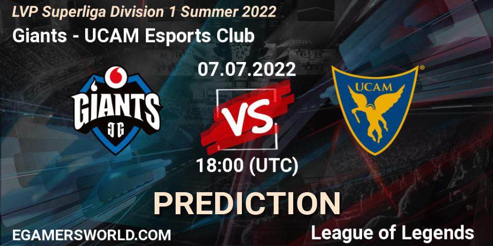 Giants - UCAM Esports Club: прогноз. 07.07.22, LoL, LVP Superliga Division 1 Summer 2022