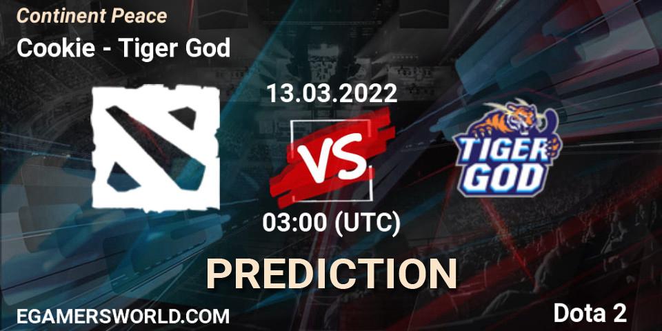Cookie - Tiger God: прогноз. 13.03.2022 at 04:07, Dota 2, Continent Peace