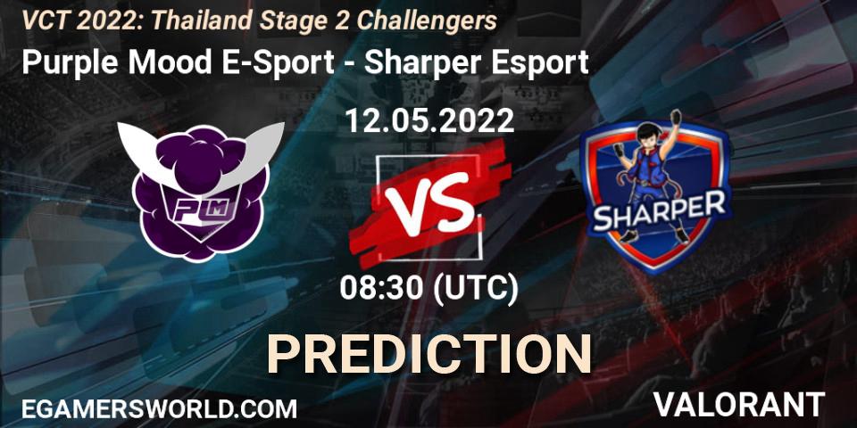 Purple Mood E-Sport - Sharper Esport: прогноз. 12.05.2022 at 08:30, VALORANT, VCT 2022: Thailand Stage 2 Challengers
