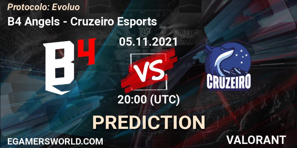 B4 Angels - Cruzeiro Esports: прогноз. 05.11.2021 at 20:00, VALORANT, Protocolo: Evolução