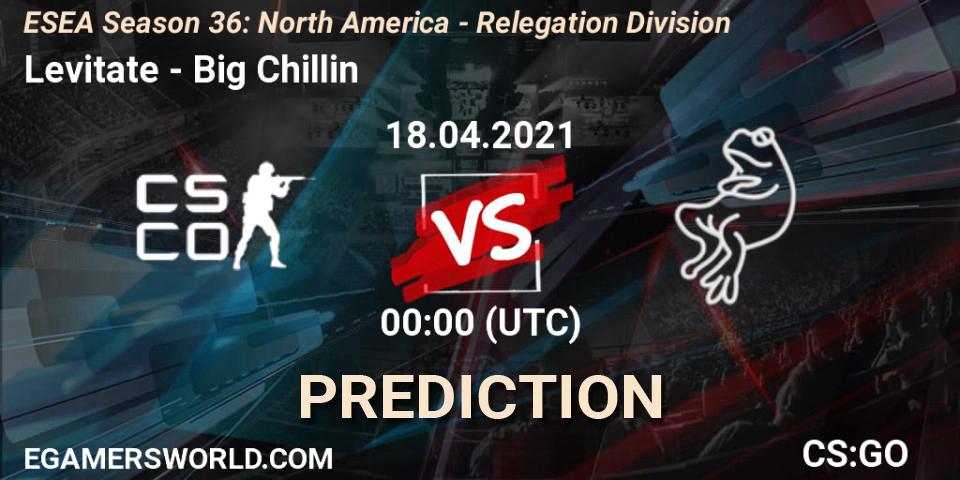 Levitate - Big Chillin: прогноз. 18.04.2021 at 01:30, Counter-Strike (CS2), ESEA Season 36: North America - Relegation Division