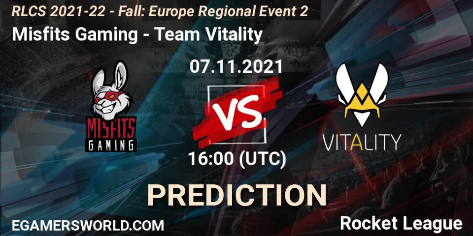 Misfits Gaming - Team Vitality: прогноз. 07.11.2021 at 16:00, Rocket League, RLCS 2021-22 - Fall: Europe Regional Event 2