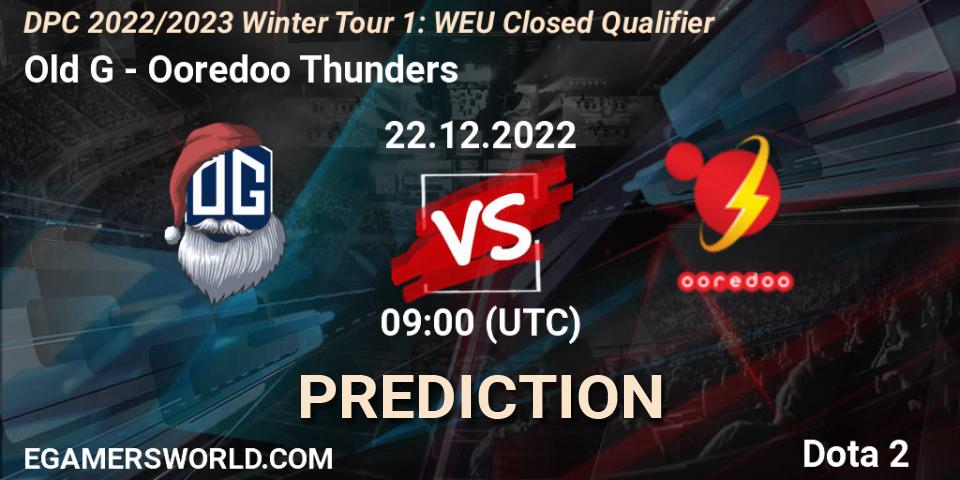 Old G - Ooredoo Thunders: прогноз. 22.12.22, Dota 2, DPC 2022/2023 Winter Tour 1: WEU Closed Qualifier