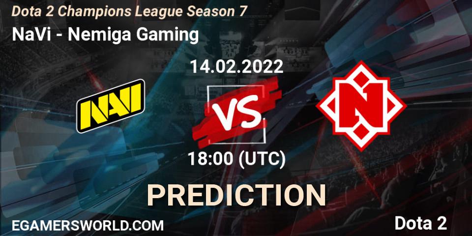 NaVi - Nemiga Gaming: прогноз. 14.02.2022 at 18:01, Dota 2, Dota 2 Champions League 2022 Season 7