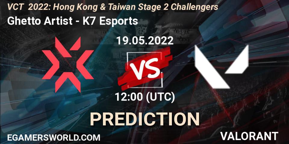 Ghetto Artist - K7 Esports: прогноз. 19.05.2022 at 13:25, VALORANT, VCT 2022: Hong Kong & Taiwan Stage 2 Challengers