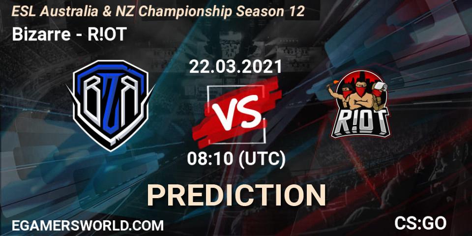 Bizarre - R!OT: прогноз. 22.03.2021 at 08:20, Counter-Strike (CS2), ESL Australia & NZ Championship Season 12