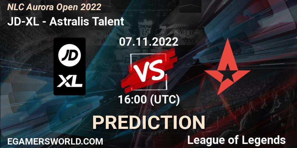 JD-XL - Astralis Talent: прогноз. 07.11.2022 at 17:00, LoL, NLC Aurora Open 2022