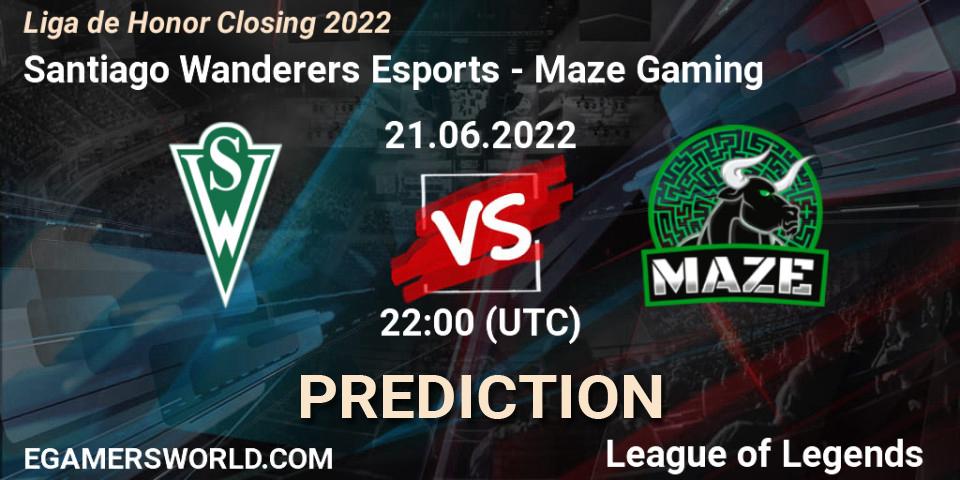 Santiago Wanderers Esports - Maze Gaming: прогноз. 21.06.22, LoL, Liga de Honor Closing 2022