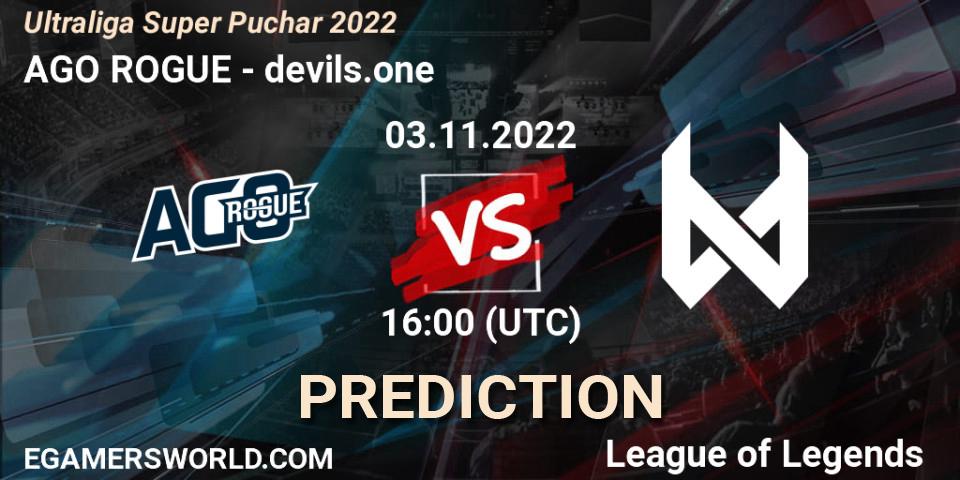 AGO ROGUE - devils.one: прогноз. 03.11.2022 at 16:00, LoL, Ultraliga Super Puchar 2022