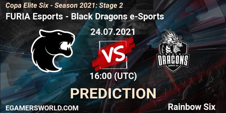 FURIA Esports - Black Dragons e-Sports: прогноз. 24.07.2021 at 16:00, Rainbow Six, Copa Elite Six - Season 2021: Stage 2