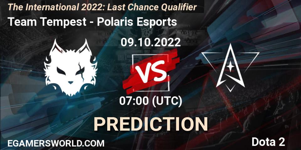 Team Tempest - Polaris Esports: прогноз. 09.10.2022 at 07:25, Dota 2, The International 2022: Last Chance Qualifier