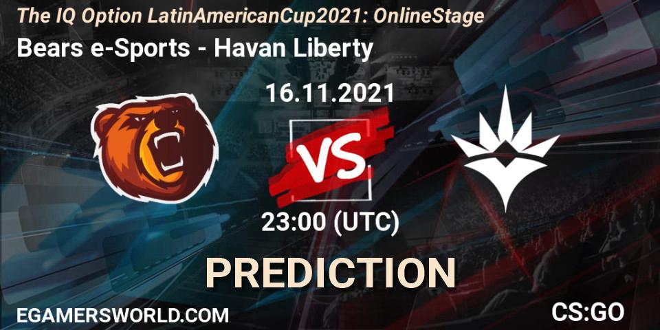 Bears e-Sports - Havan Liberty: прогноз. 16.11.2021 at 23:00, Counter-Strike (CS2), The IQ Option Latin American Cup 2021: Online Stage