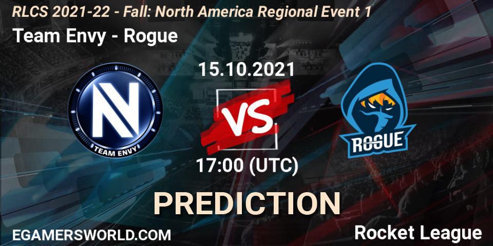 Team Envy - Rogue: прогноз. 15.10.2021 at 17:00, Rocket League, RLCS 2021-22 - Fall: North America Regional Event 1