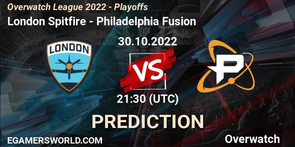 London Spitfire - Philadelphia Fusion: прогноз. 30.10.22, Overwatch, Overwatch League 2022 - Playoffs