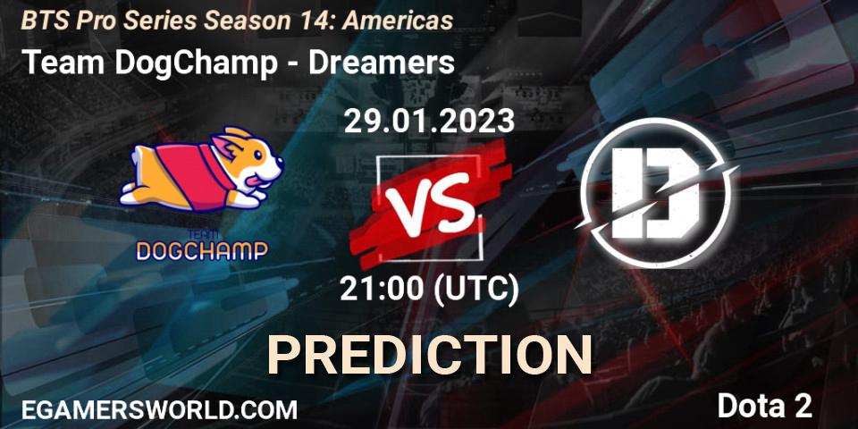 Team DogChamp - Dreamers: прогноз. 30.01.23, Dota 2, BTS Pro Series Season 14: Americas