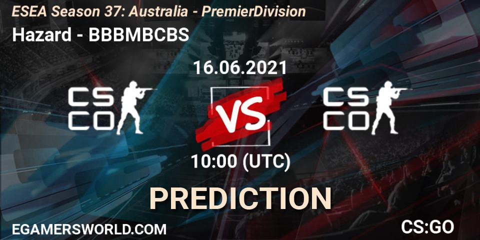 Hazard - BBBMBCBS: прогноз. 16.06.21, CS2 (CS:GO), ESEA Season 37: Australia - Premier Division