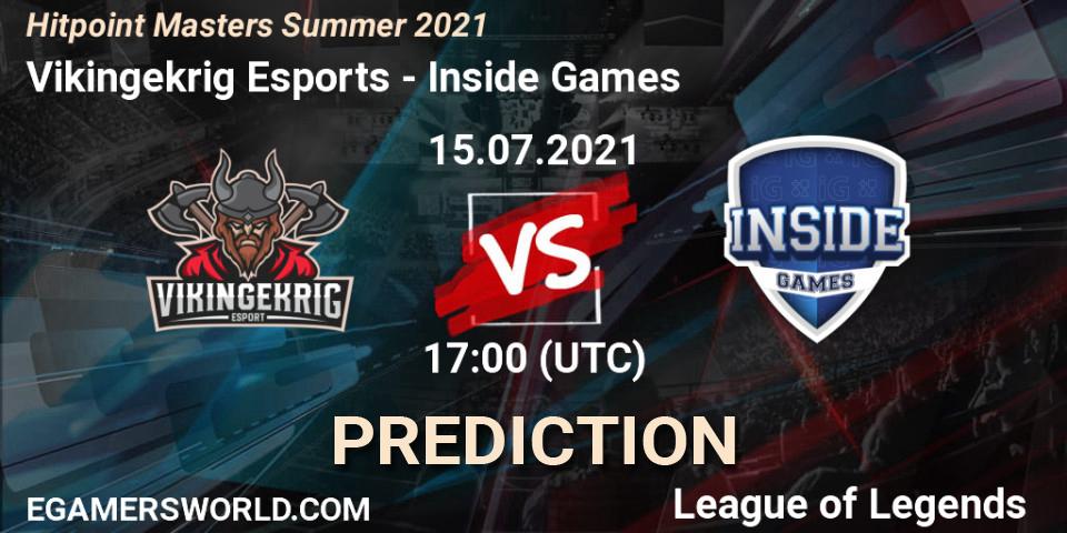Vikingekrig Esports - Inside Games: прогноз. 15.07.2021 at 17:00, LoL, Hitpoint Masters Summer 2021