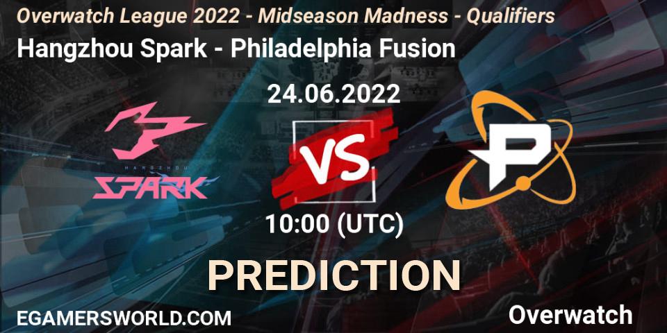 Hangzhou Spark - Philadelphia Fusion: прогноз. 01.07.2022 at 10:00, Overwatch, Overwatch League 2022 - Midseason Madness - Qualifiers