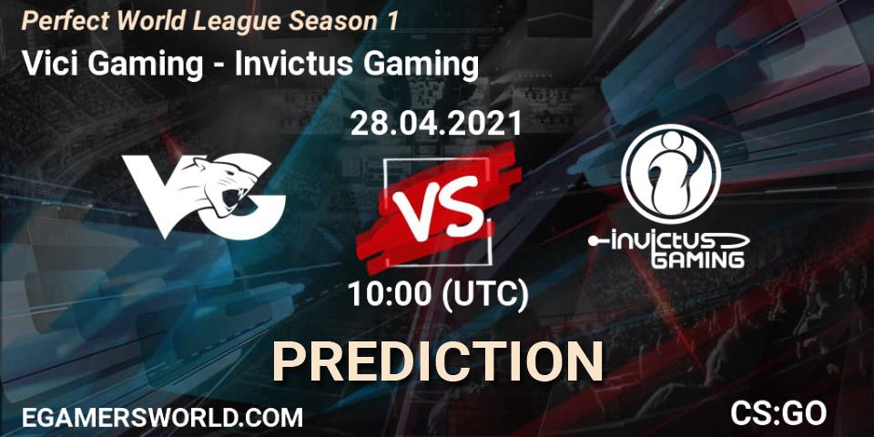 Vici Gaming - Invictus Gaming: прогноз. 28.04.2021 at 11:00, Counter-Strike (CS2), Perfect World League Season 1