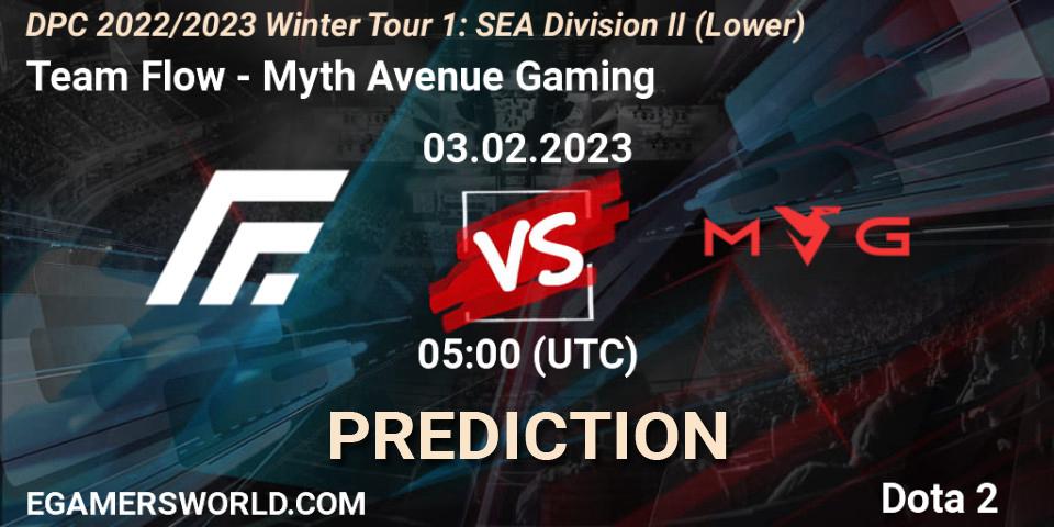 Team Flow - Myth Avenue Gaming: прогноз. 03.02.23, Dota 2, DPC 2022/2023 Winter Tour 1: SEA Division II (Lower)