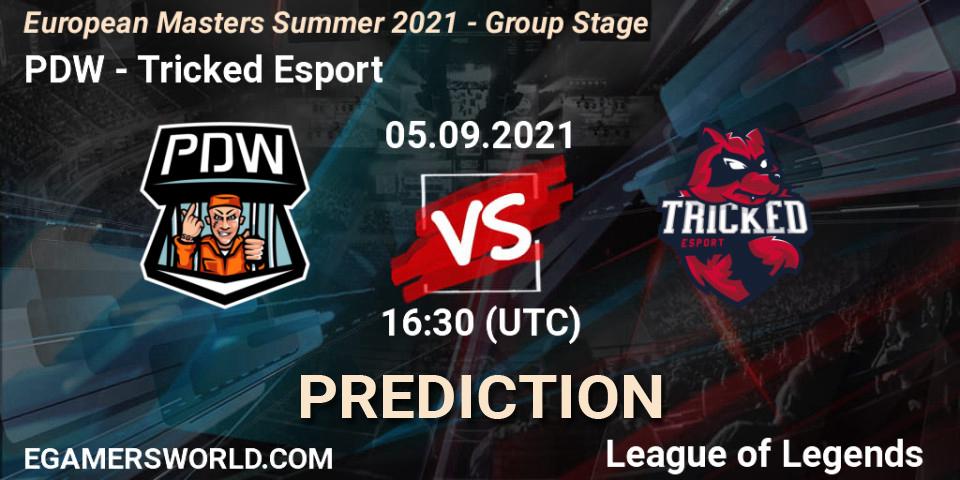 PDW - Tricked Esport: прогноз. 05.09.21, LoL, European Masters Summer 2021 - Group Stage