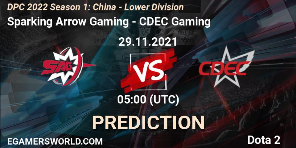 Sparking Arrow Gaming - CDEC Gaming: прогноз. 29.11.2021 at 04:59, Dota 2, DPC 2022 Season 1: China - Lower Division