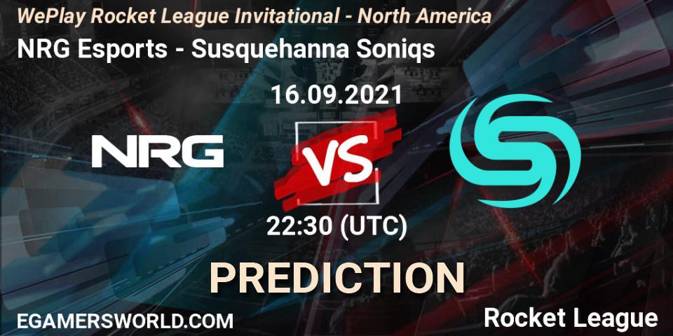 NRG Esports - Susquehanna Soniqs: прогноз. 16.09.2021 at 22:30, Rocket League, WePlay Rocket League Invitational - North America