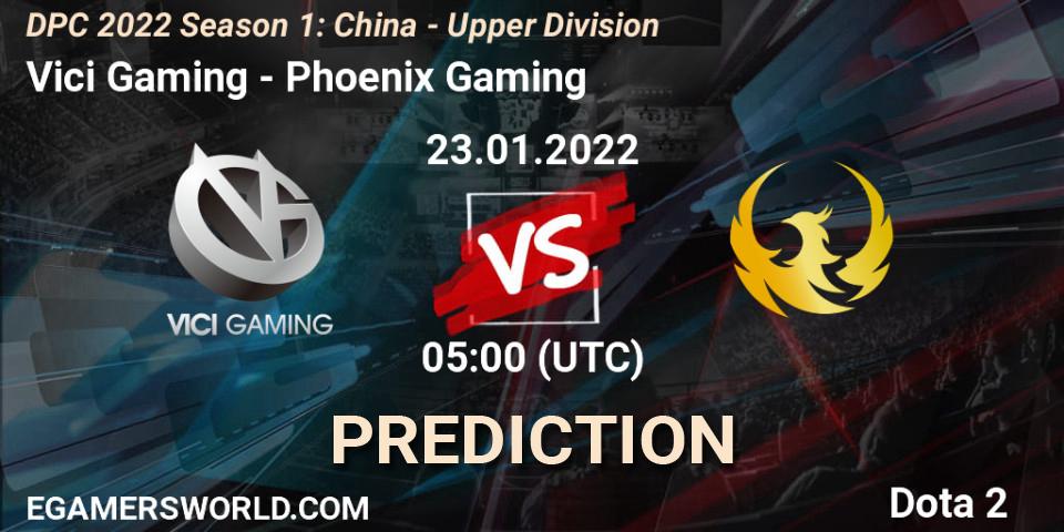Vici Gaming - Phoenix Gaming: прогноз. 23.01.2022 at 04:54, Dota 2, DPC 2022 Season 1: China - Upper Division