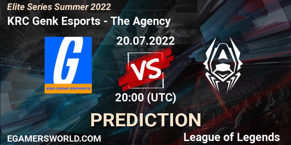 KRC Genk Esports - The Agency: прогноз. 20.07.22, LoL, Elite Series Summer 2022