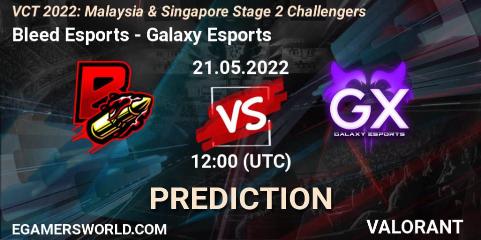 Bleed Esports - Galaxy Esports: прогноз. 21.05.2022 at 12:00, VALORANT, VCT 2022: Malaysia & Singapore Stage 2 Challengers