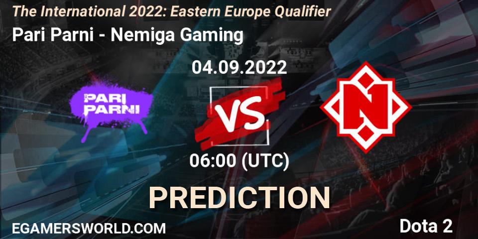 Pari Parni - Nemiga Gaming: прогноз. 04.09.2022 at 06:02, Dota 2, The International 2022: Eastern Europe Qualifier