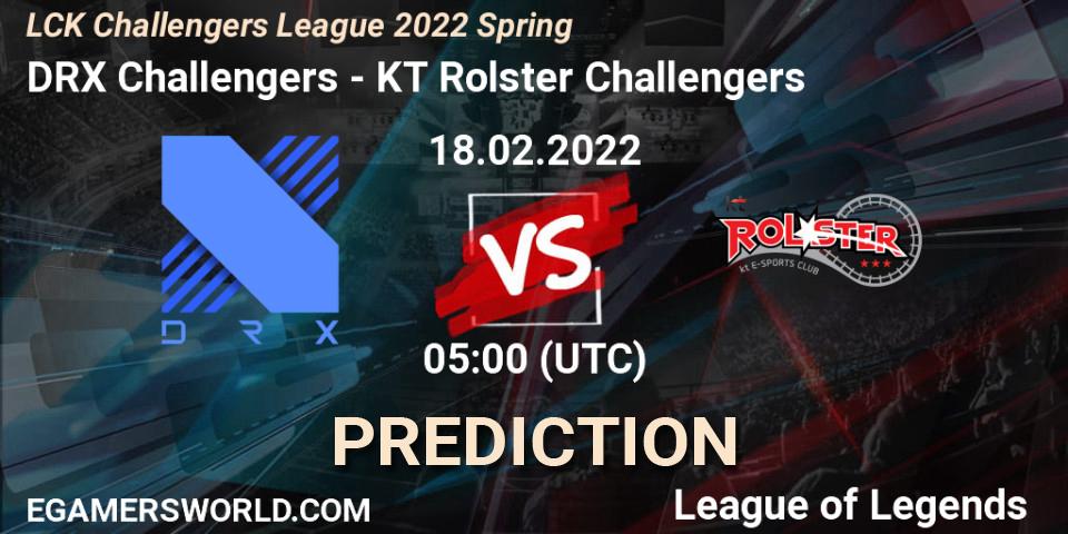 DRX Challengers - KT Rolster Challengers: прогноз. 18.02.2022 at 05:00, LoL, LCK Challengers League 2022 Spring