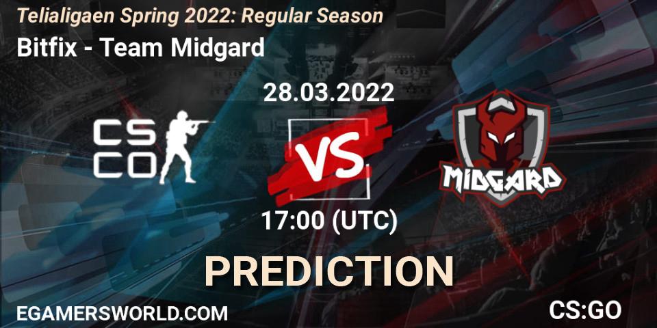 Bitfix - Team Midgard: прогноз. 03.04.2022 at 18:00, Counter-Strike (CS2), Telialigaen Spring 2022: Regular Season