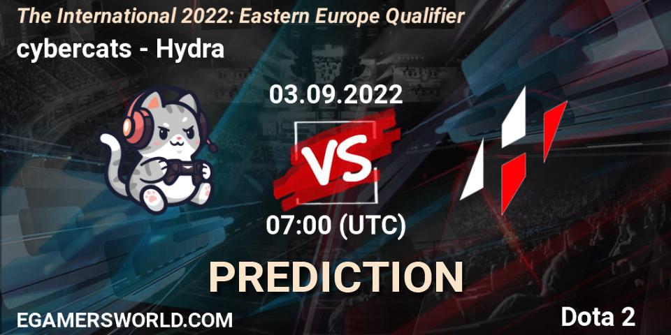 cybercats - Hydra: прогноз. 03.09.2022 at 07:12, Dota 2, The International 2022: Eastern Europe Qualifier