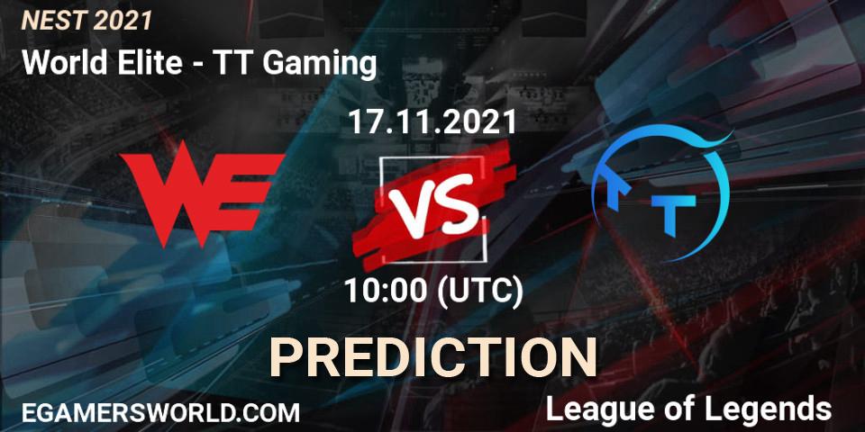 TT Gaming - World Elite: прогноз. 17.11.2021 at 10:05, LoL, NEST 2021