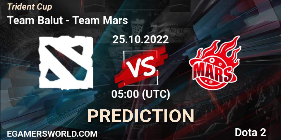 Team Balut - Team Mars: прогноз. 25.10.2022 at 04:59, Dota 2, Trident Cup